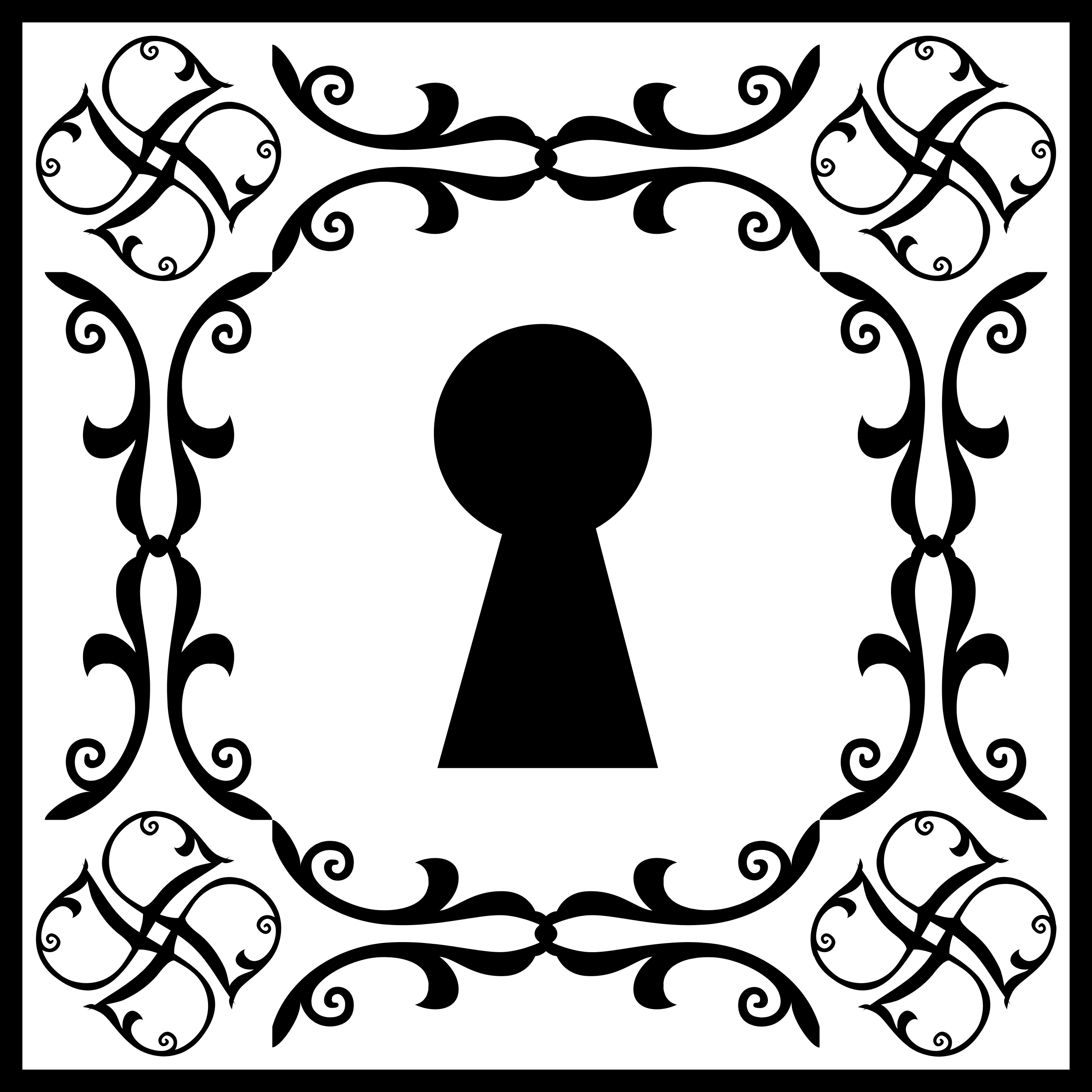 Keyhole In Vintage Square Tracing Svg Vector Free Vectors